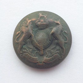 Металлическая антикварная пуговица с гербом без крепления